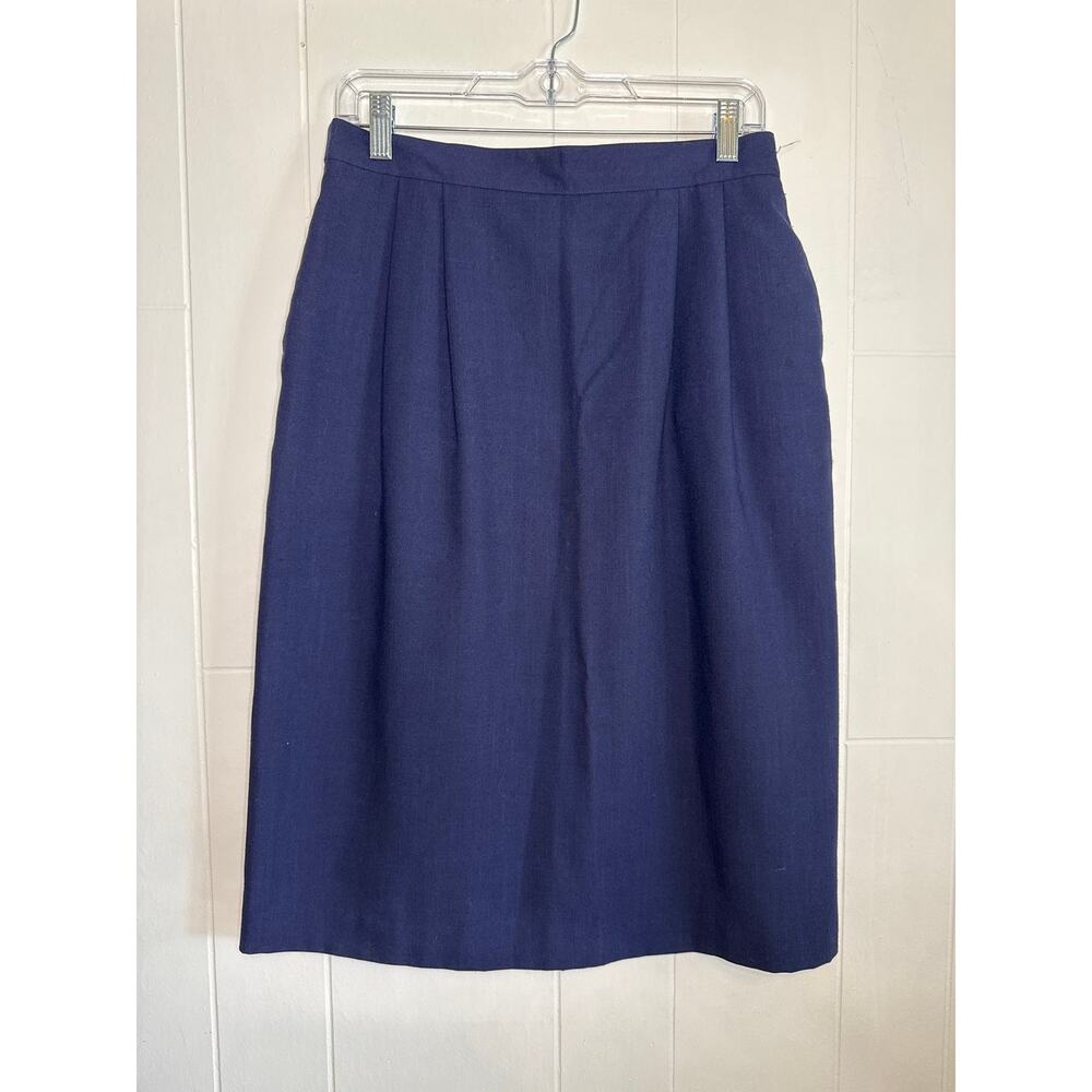 Vintage navy pleated school girl skirt